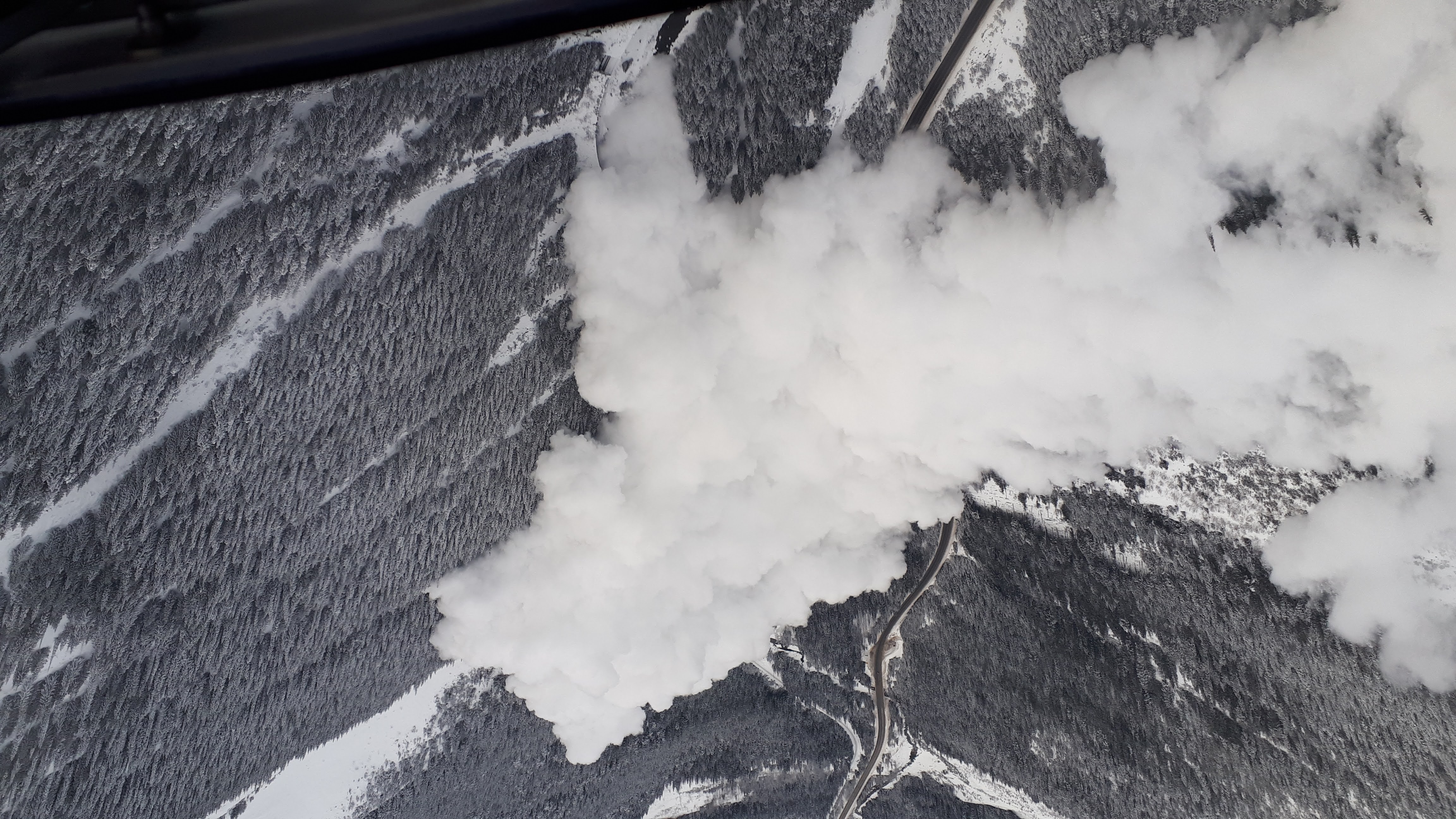 Snowy mountain terrain