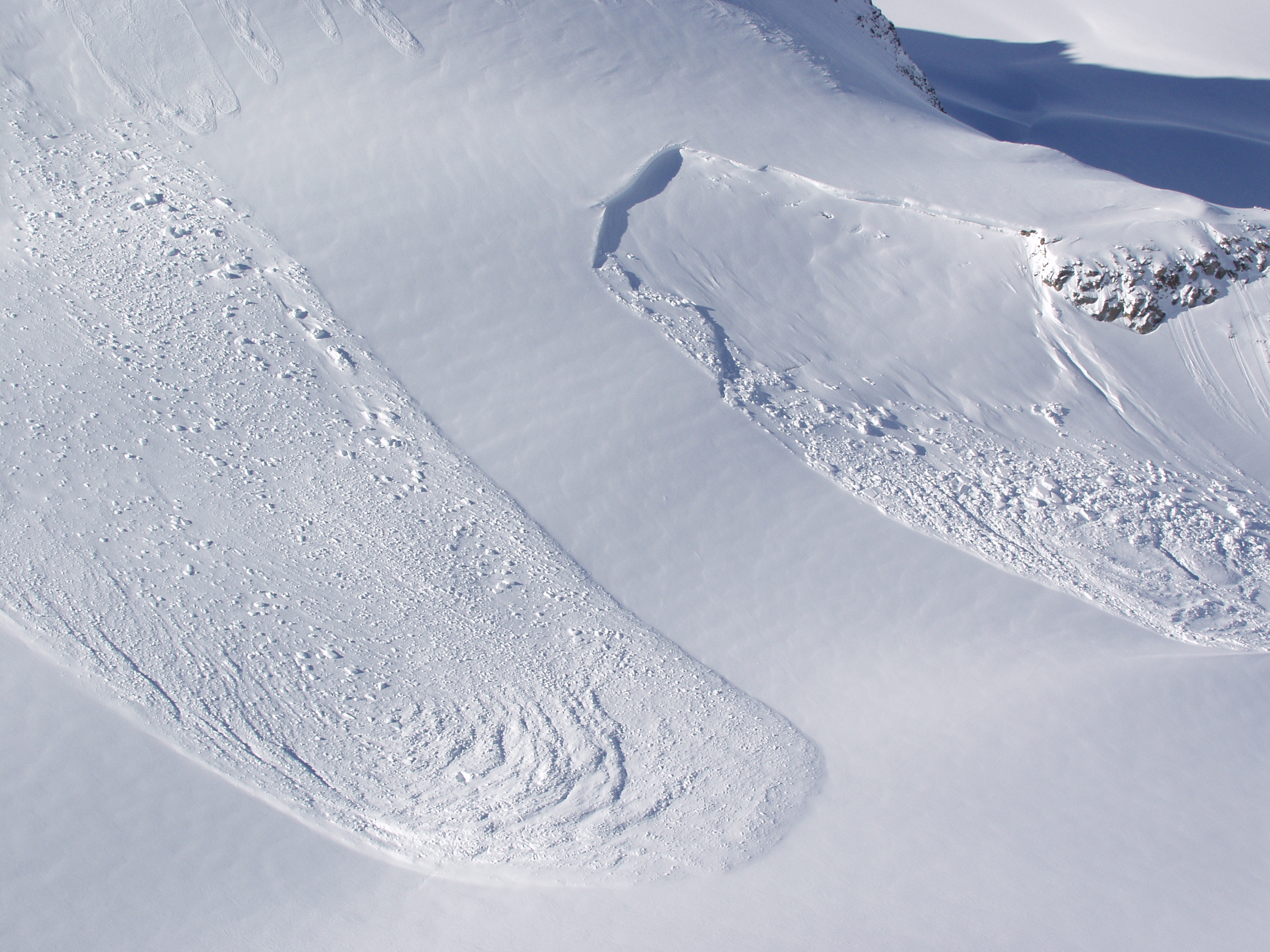 Mountain landscape with snow-covered peaks