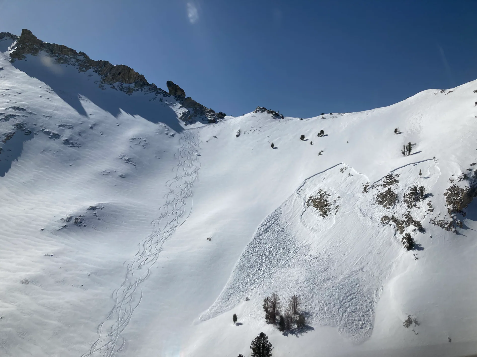Snow-covered mountain terrain